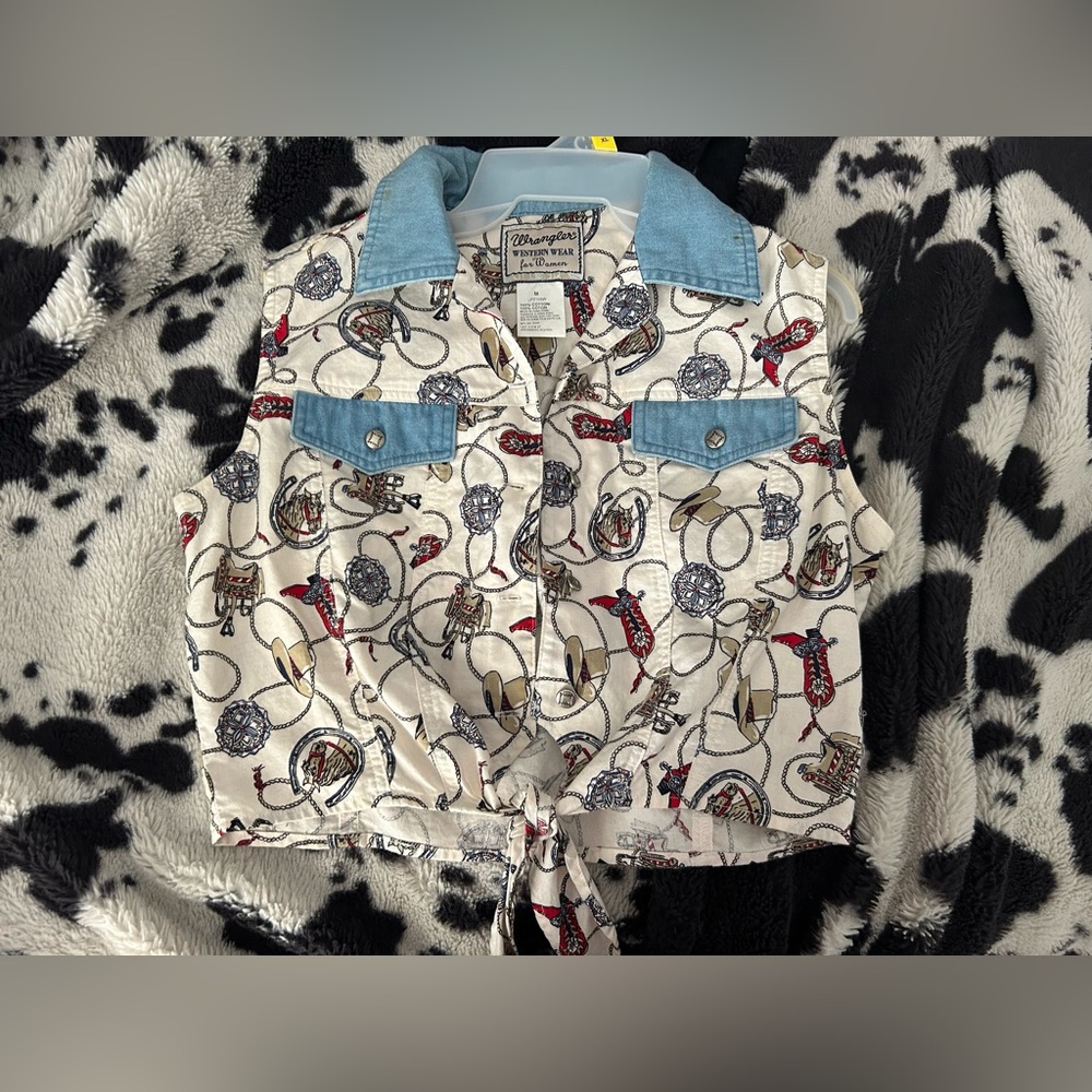 Vintage wrangler- womens vest